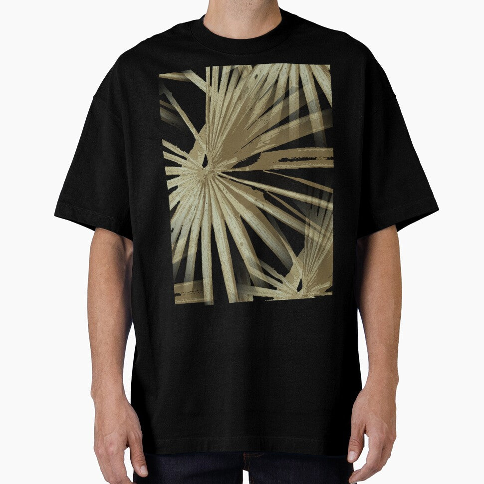 Brown On Black Tropical Vibes Beach Palmtree Vector by taiche