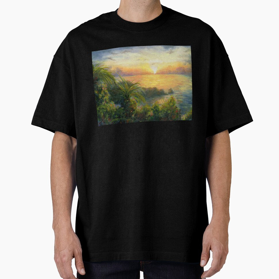 Jamaican Island Sunset | Impressionist Landscape by Andrew Gaia