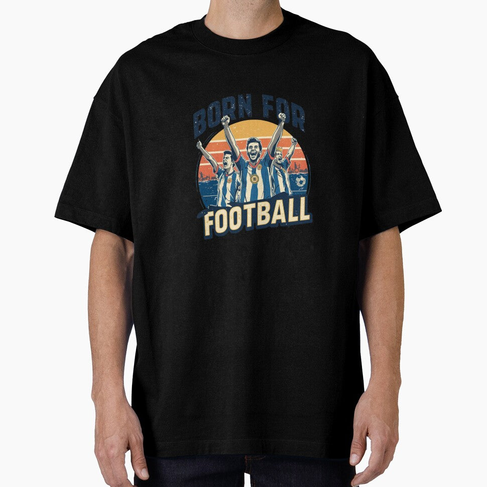 Born For Football Vintage Soccer Fan - Retro Match Day Graphic by PACS0011