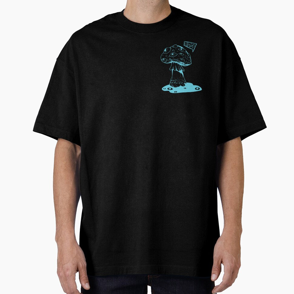 Poisonous acid neon blue mushroom with eyes by MalkyTea