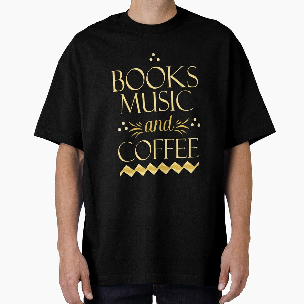 BOOKS MUSIC AND COFFEE Slim Fit by KennethFeke