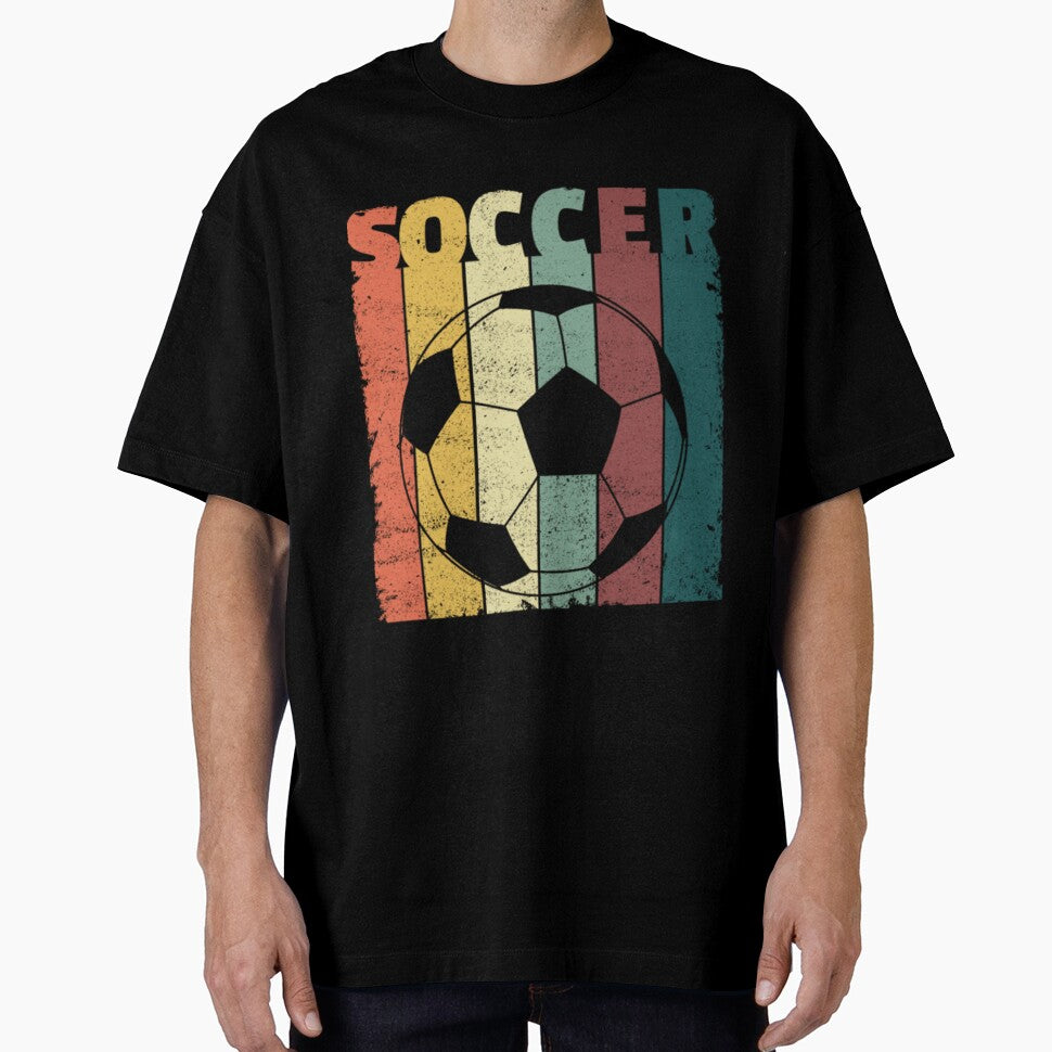 Vintage Soccer Ball Retro soccer player by aggrehhewotl