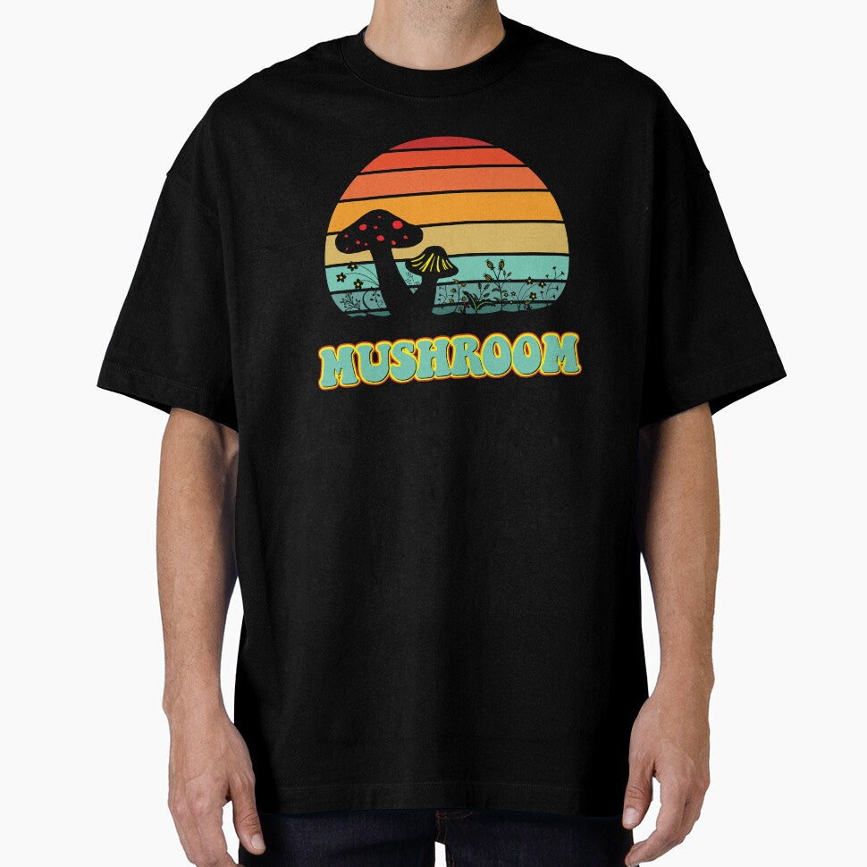 Mushroom Sunset, Silhouette of Psychedelic Nature - Mushroom by etoide