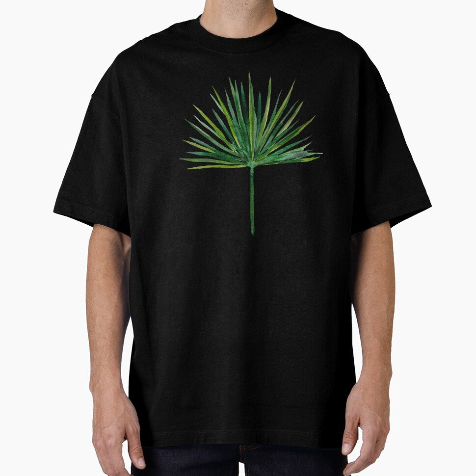 Palm watercolor illustration on black background by Yana Mustafina | Boho Soulful Designs