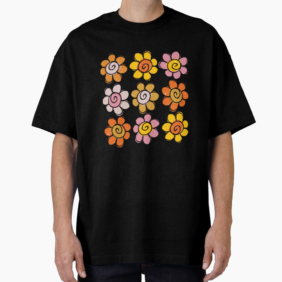 90s floral - black background by TheGuidedPixie