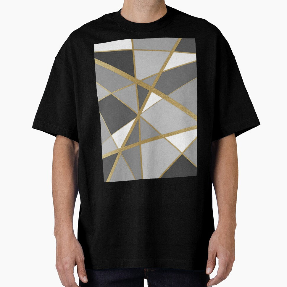 Abstract grey design with Gold beige stripes.  decorating, design by jayne0524