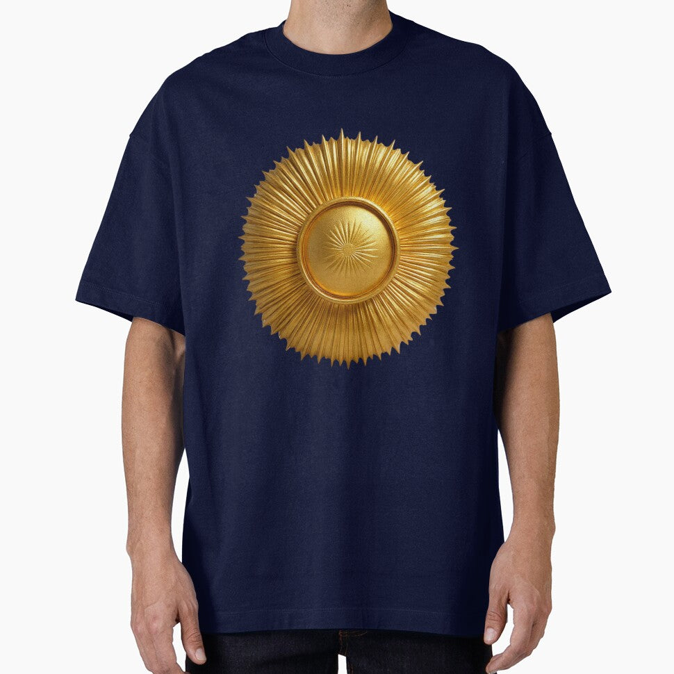 Golden Sunburst Medallion – Radiant Gold Rays by DIGPROF