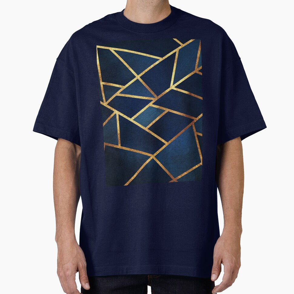 Navy Gold Stone Geometric by MA DESIGNS