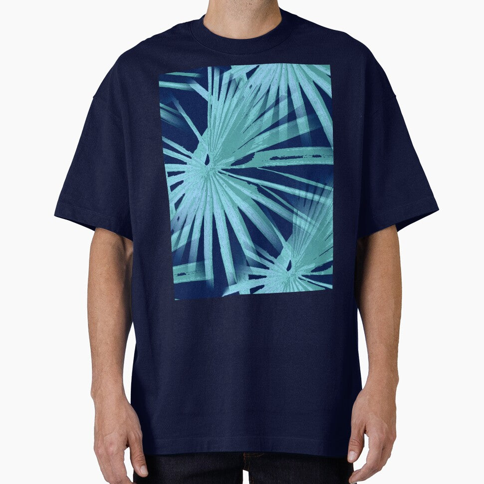 Aqua on Blue Tropical Vibes Beach Palmtree Vector by taiche