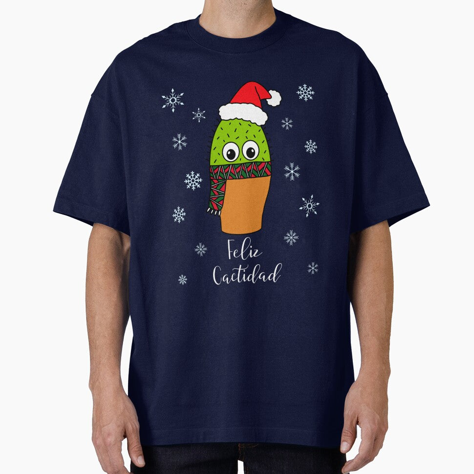 Feliz Cactidad - Cute Cactus With Christmas Scarf by DreamCactus