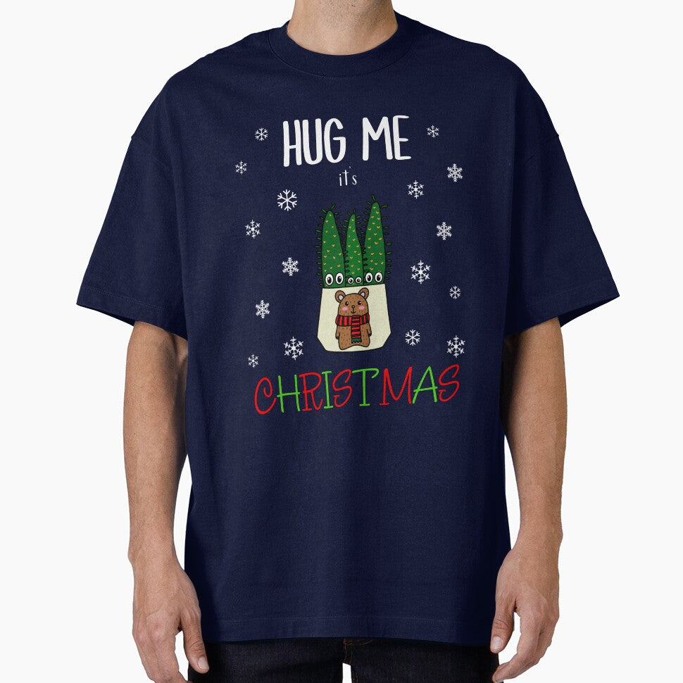 Hug Me It's Christmas - Eves Pin Cacti In Christmas Bear Pot by DreamCactus