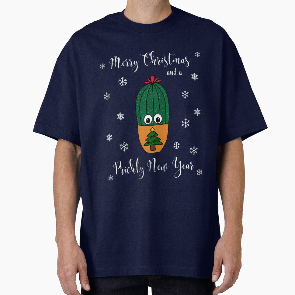 Merry Christmas And A Prickly New Year - Cactus In Christmas Tree Pot by DreamCactus