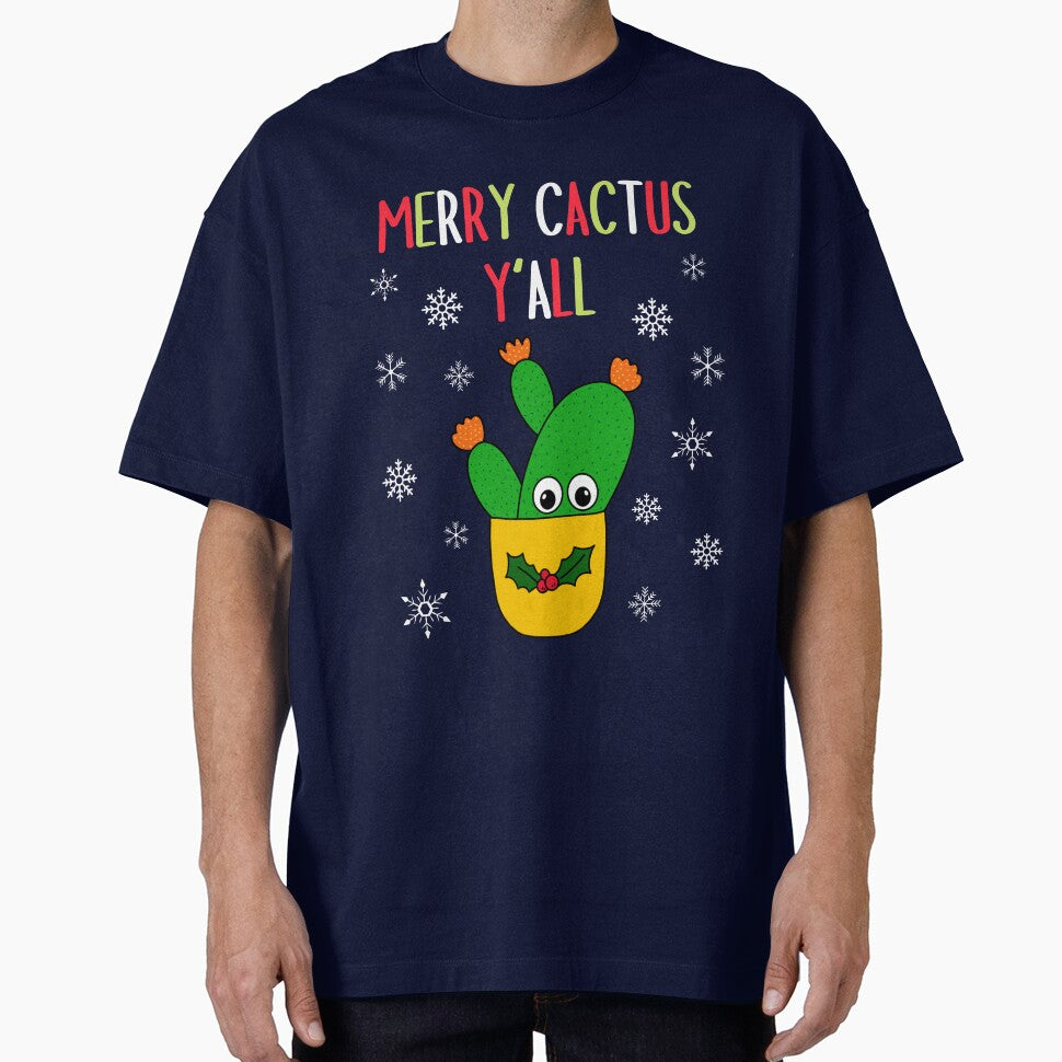 Merry Cactus Y'all - Opuntia Microdasys Cactus In Christmas Holly Pot by DreamCactus