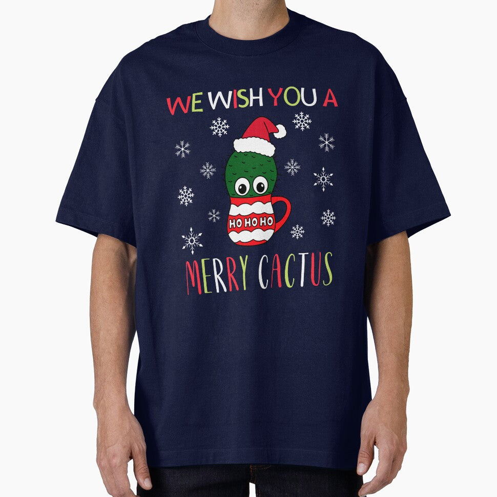 We Wish You A Merry Cactus - Small Cactus With A Santa Hat In A Christmas Mug by DreamCactus