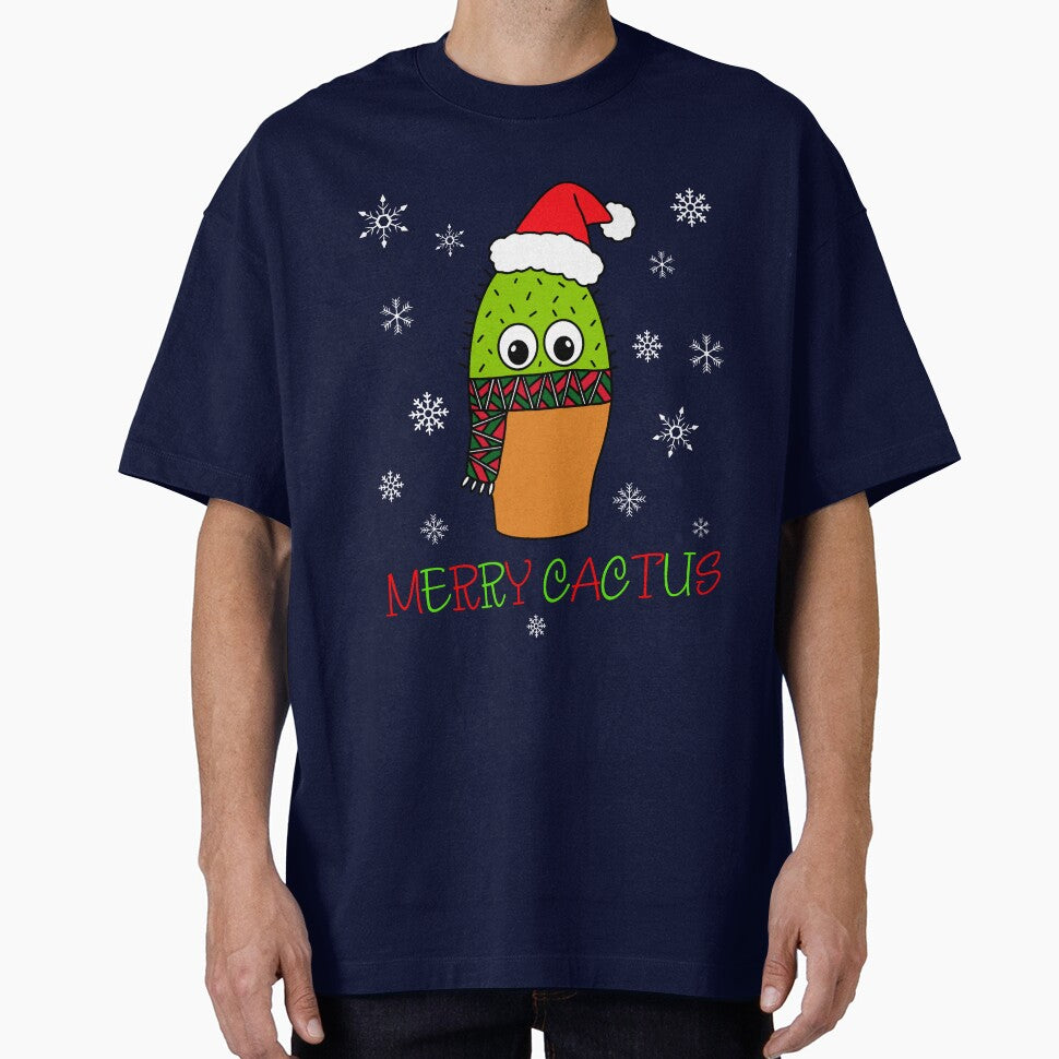 Merry Cactus - Cute Cactus With Christmas Scarf by DreamCactus