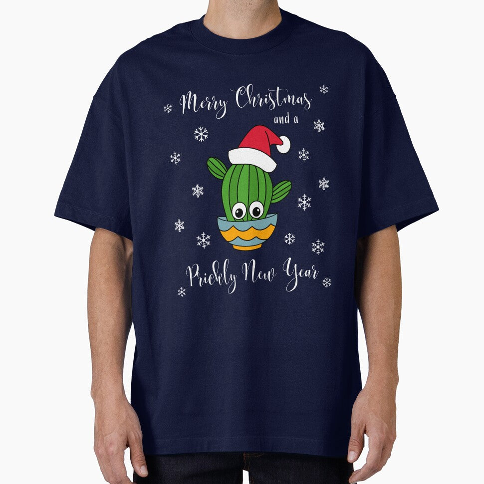 Merry Christmas And A Prickly New Year - Cactus With A Santa Hat In A Bowl by DreamCactus