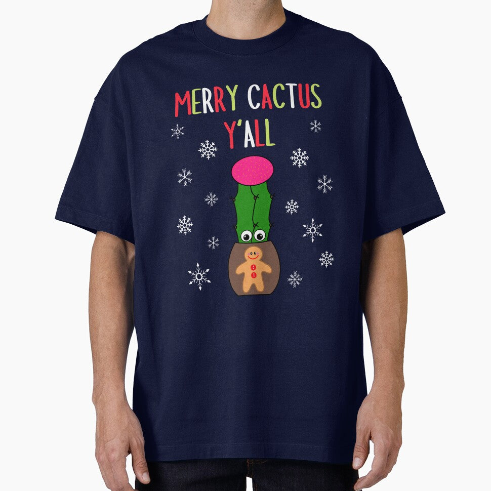Merry Cactus Y'all  - Hybrid Cactus In Gingerbread Man Pot by DreamCactus