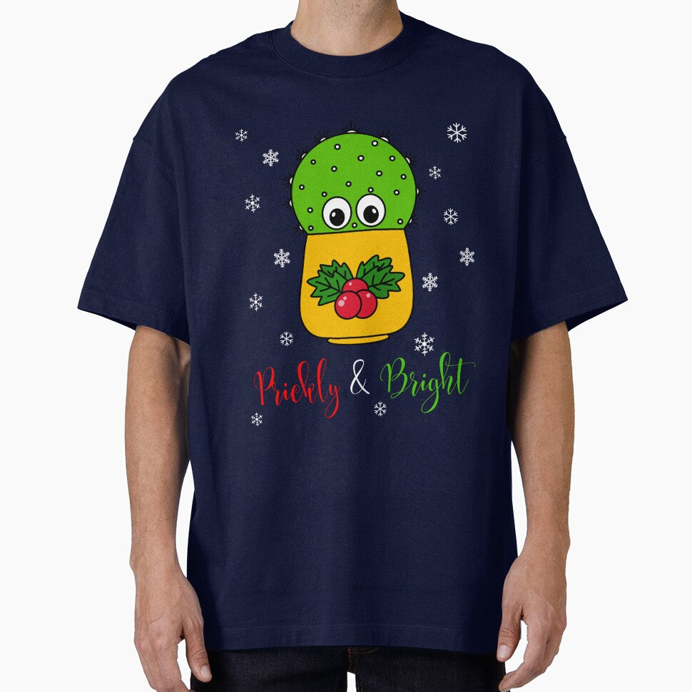Prickly And Bright - Cute Cactus In Christmas Holly Pot by DreamCactus