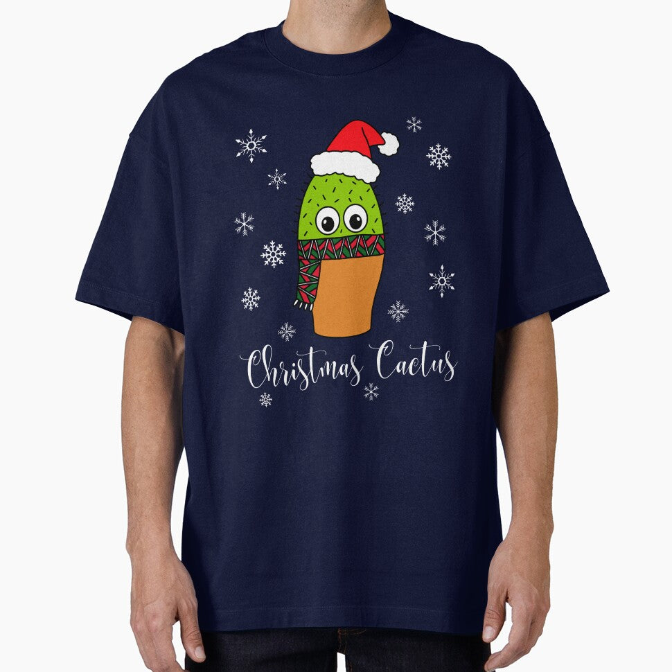 Christmas Cactus - Cute Cactus With Christmas Scarf by DreamCactus