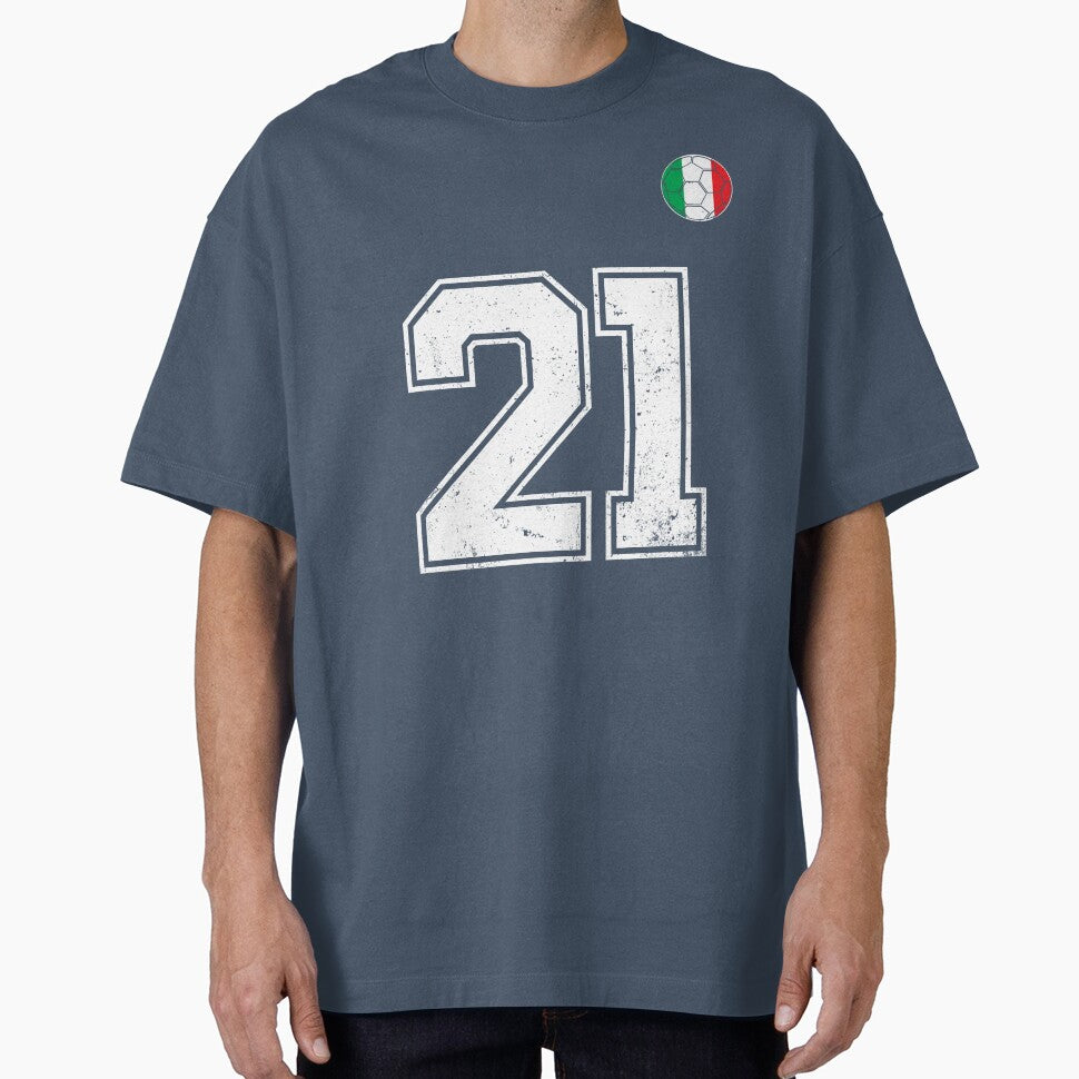 Italy Soccer Number 21 Vintage Sports Fan by RoyesButler