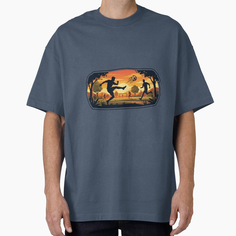 Retro Sunset Football Silhouette Sticker by abdelski