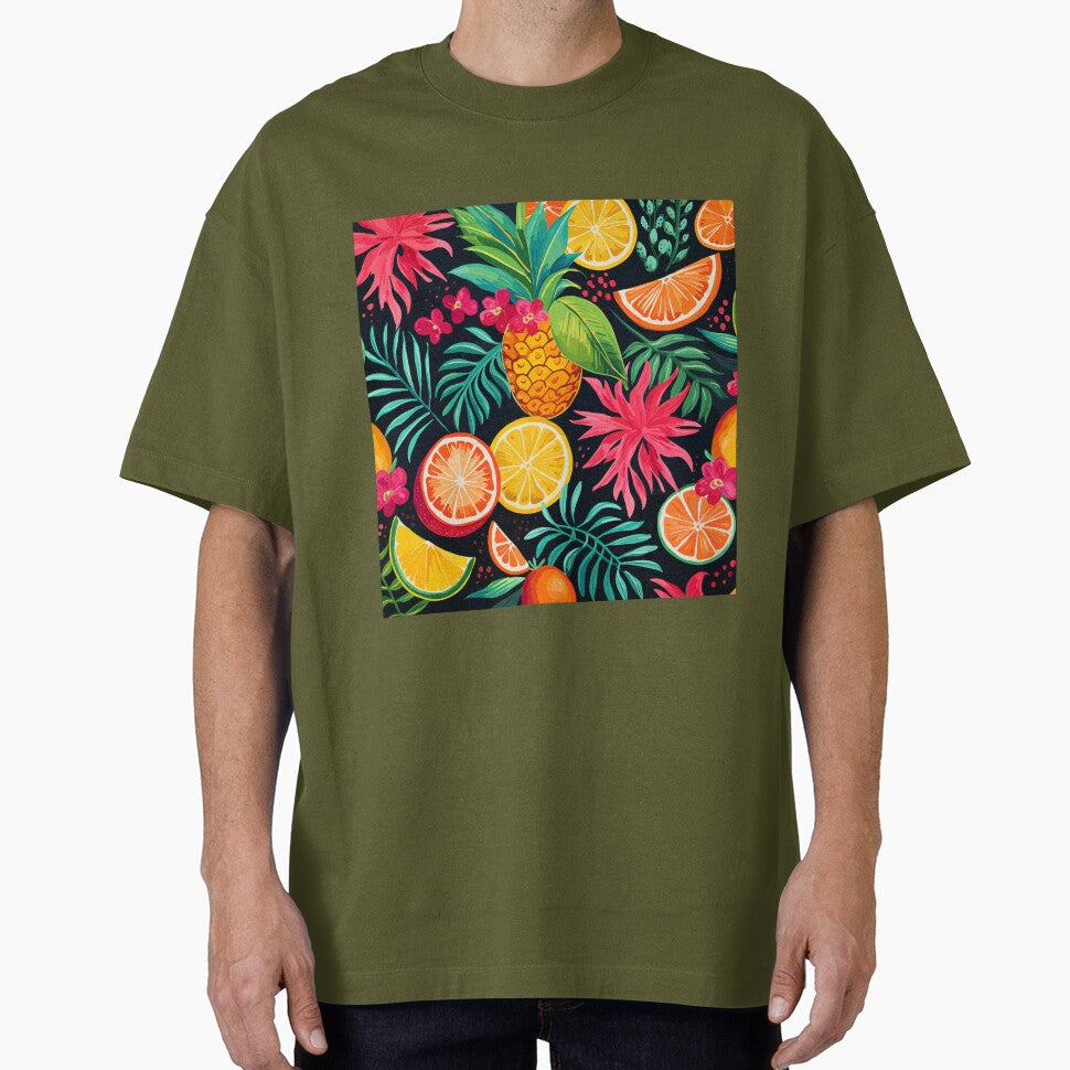 Vibrant tropical fruits pattern by PaletPatisserie