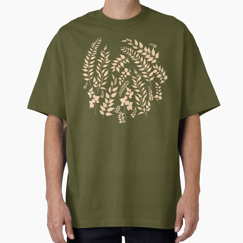 Greenery Botanical Print Apricot Peach by SilverPegasus