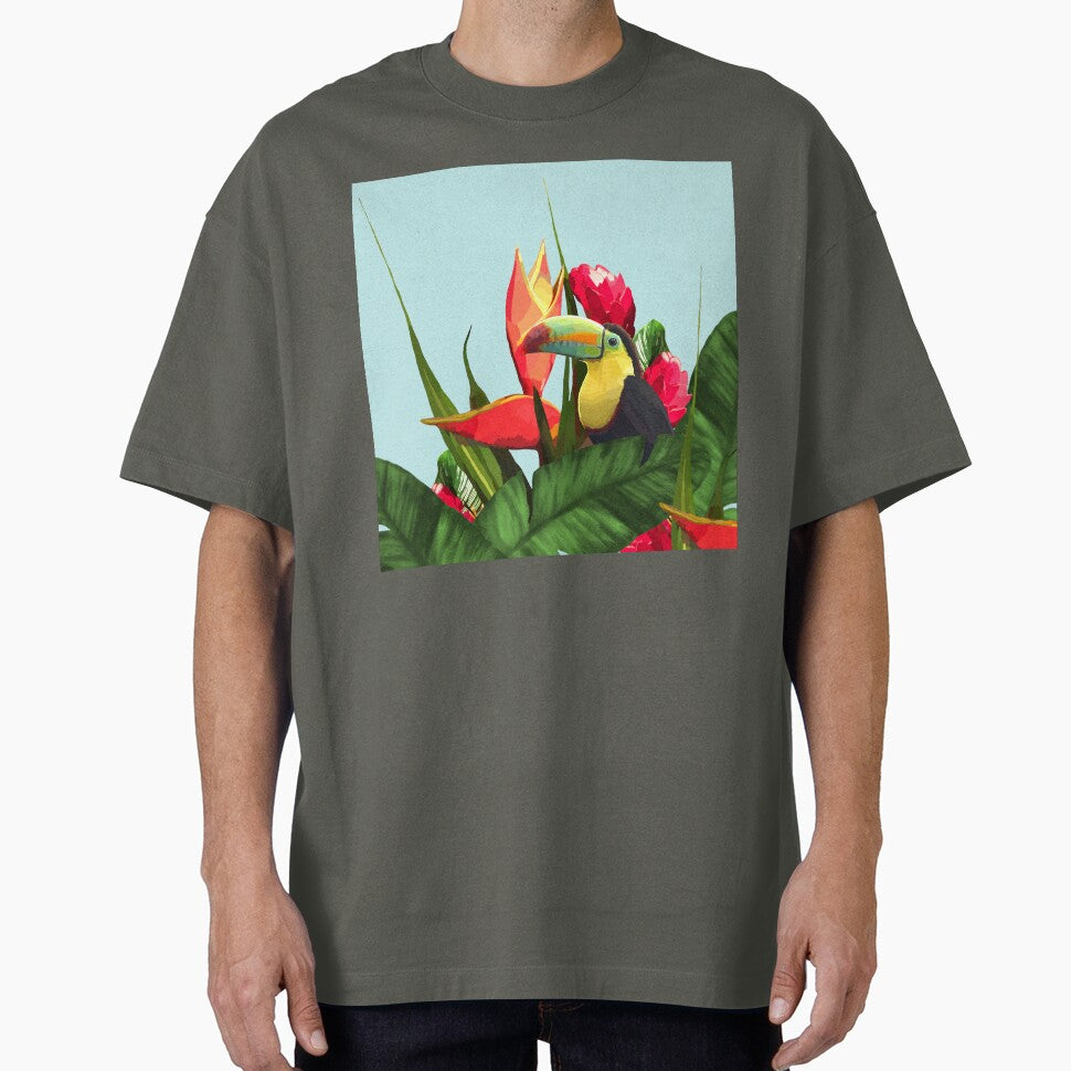 Toucan Tropical Banana Leaves Bouquet by oursunnycdays