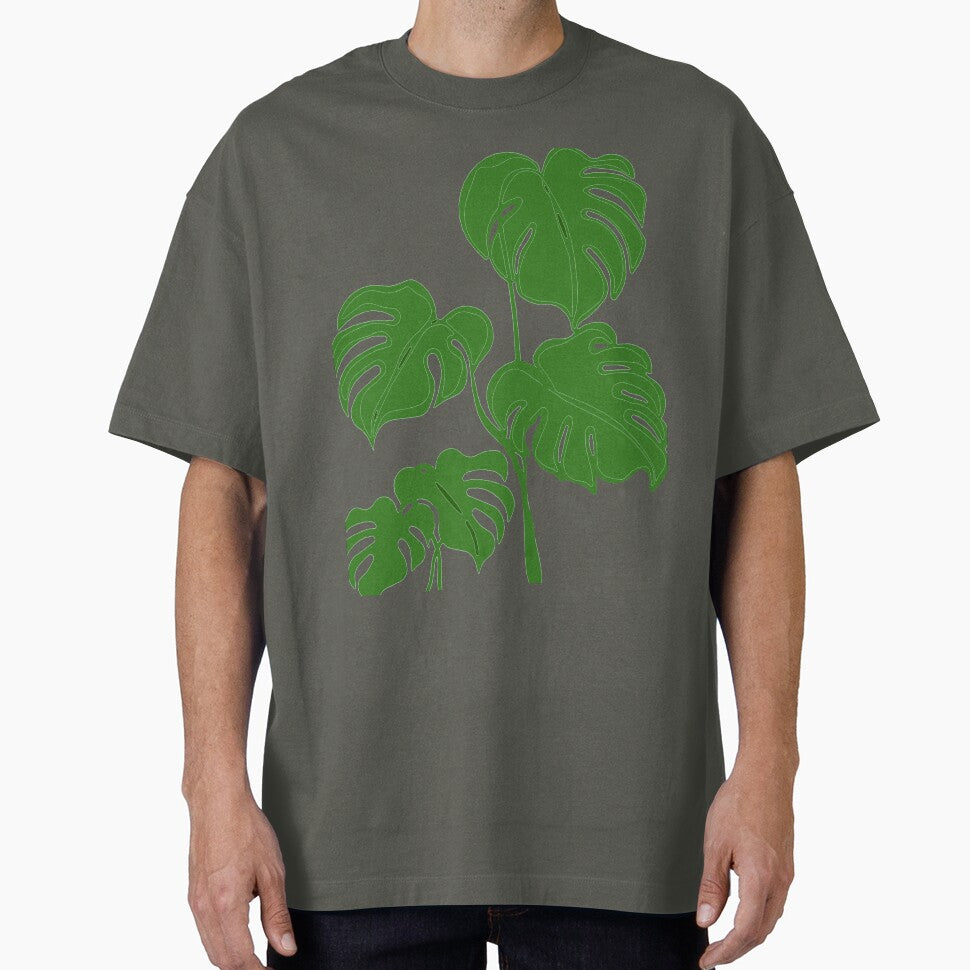 Green Monstera Swiss Cheese Plant Cut Out Style v2 by taiche