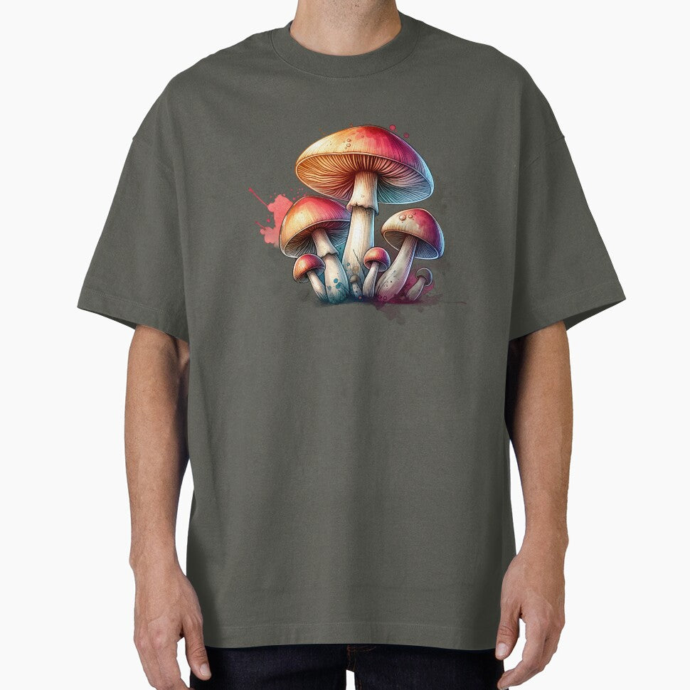 Watercolor Mushroom Pop Art Tshirt Sticker by Travelcases