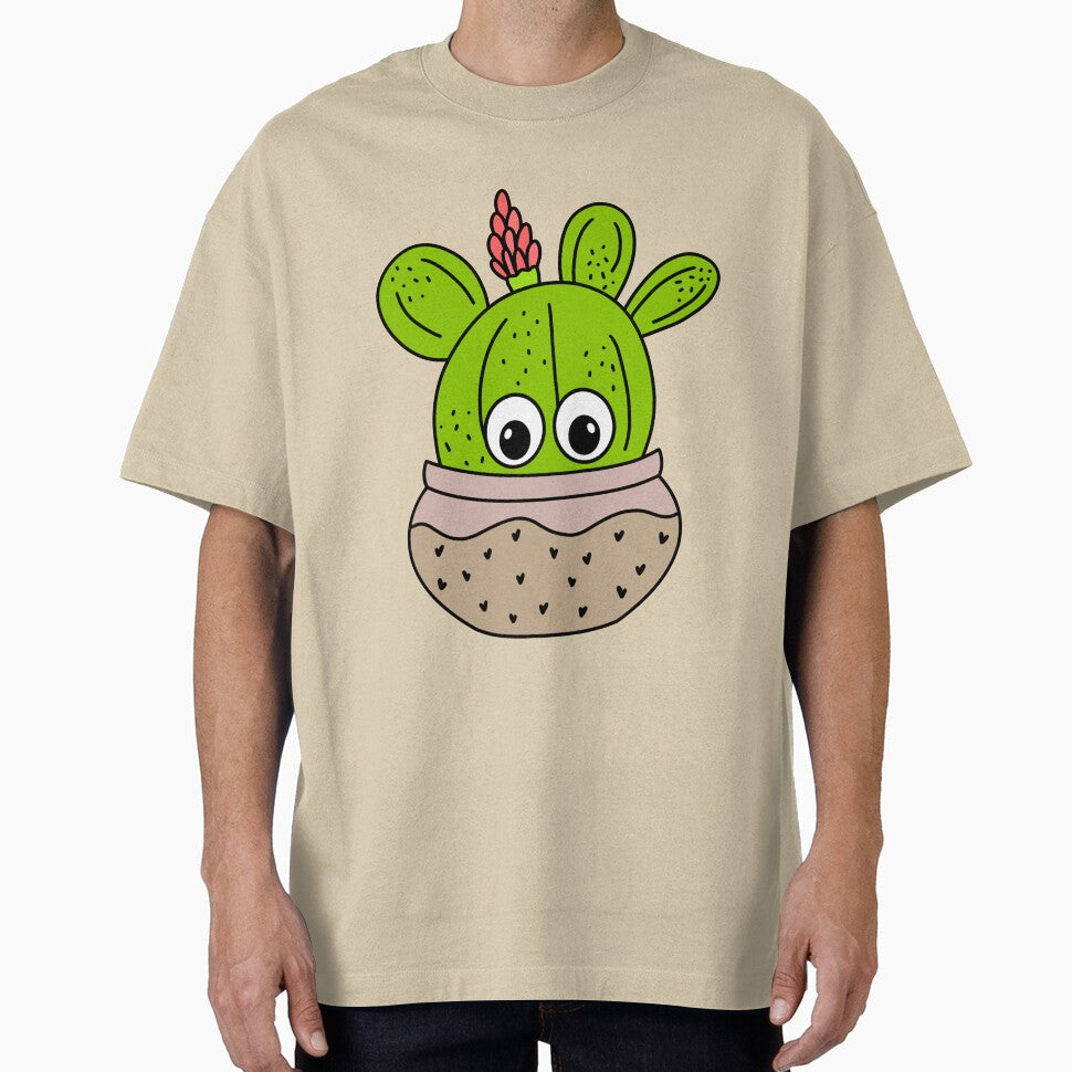 Cute Cactus Design #282: Cute Cactus With Flower In A Jar Planter by DreamCactus