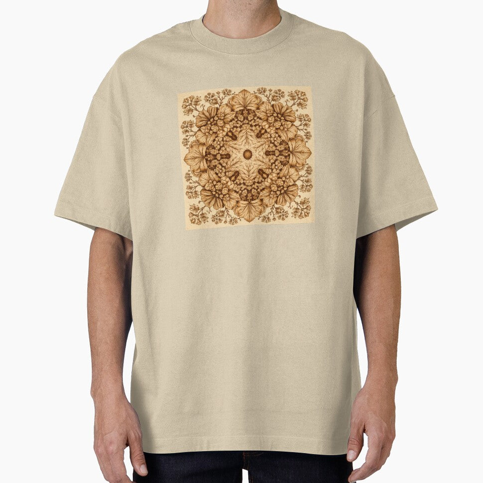 Alchemilla mollis – Botanical Geometry Mandala (Sepia Edition) by Colorshow-relax
