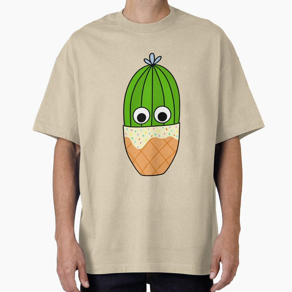 Cute Cactus Design #222: Cactus In Waffle Cone Pot by DreamCactus