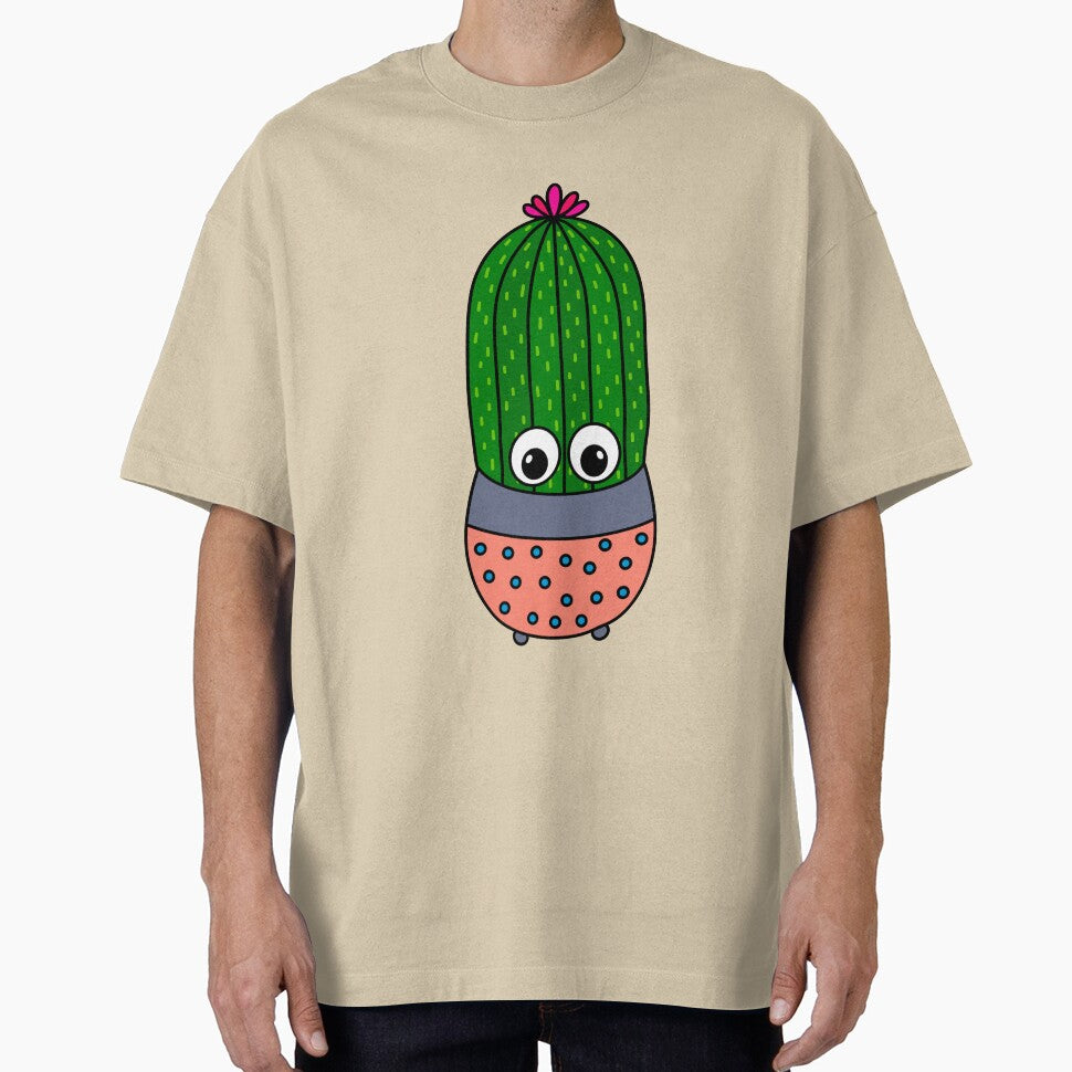 Cute Cactus Design #347: Potted Saguaro Cactus With A Cute Flower by DreamCactus