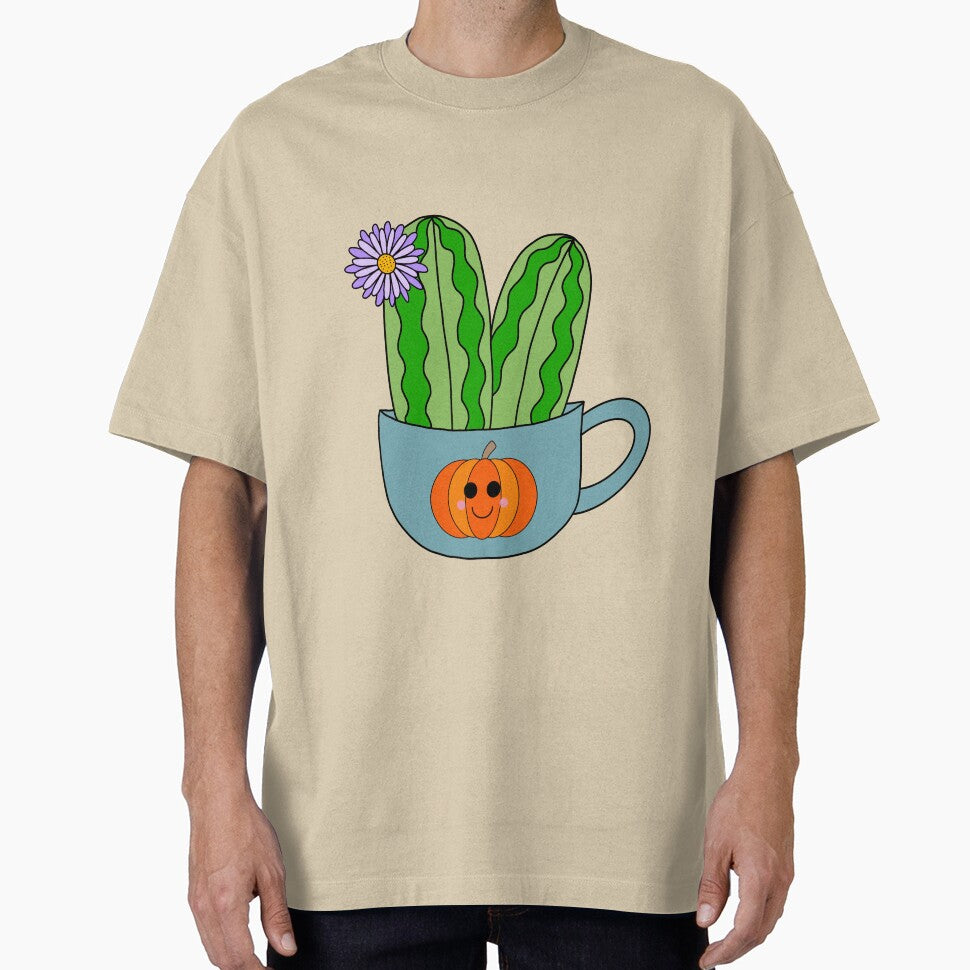 Cute Cactus Design #128: Cute Cacti With A Pretty Flower In Halloween Mug by DreamCactus