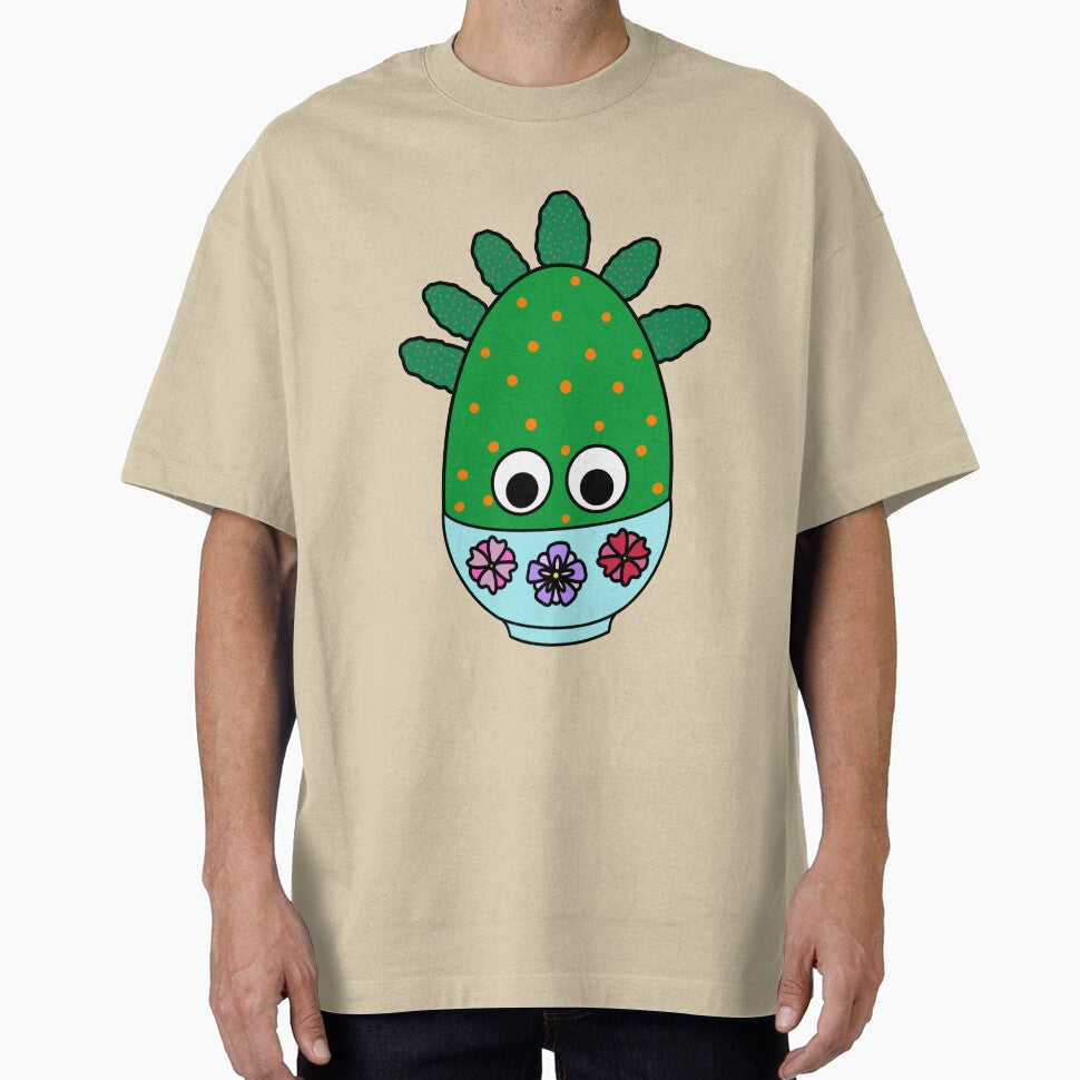 Cute Cactus Design #253: Tuna Cactus In Floral Bowl by DreamCactus