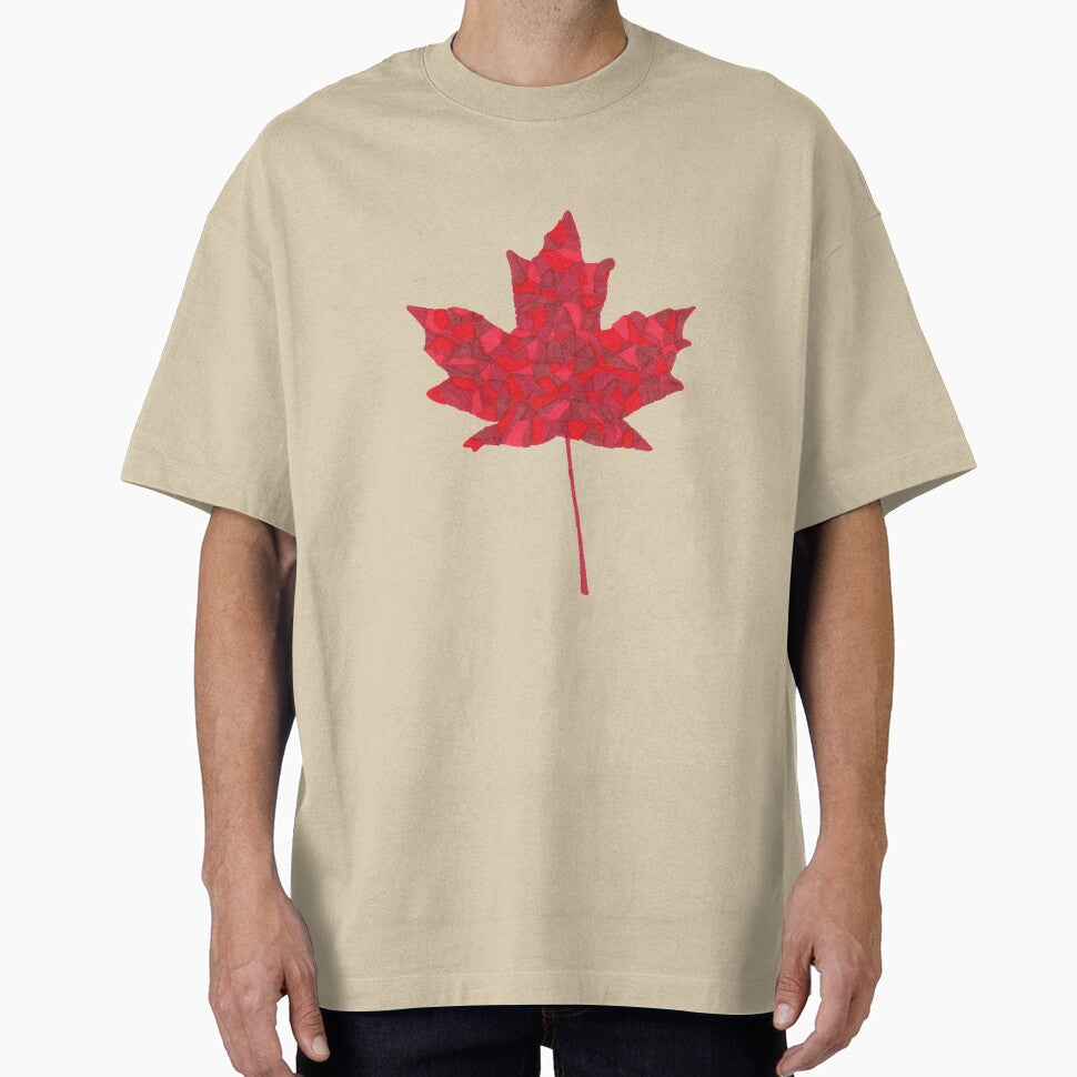 Canadian Maple Leaf in Reds by inklets
