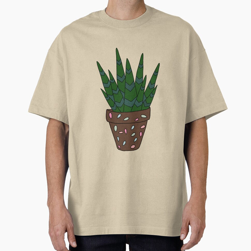 Cute Cactus Design #140: Haworthia Inspired Succulent In Terra-Cotta Pot by DreamCactus