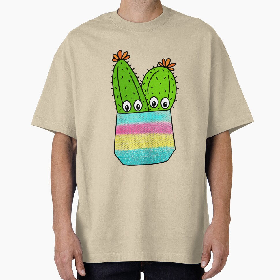 Cute Cactus Design #280: Cute Cacti In Spray Painted Pot by DreamCactus