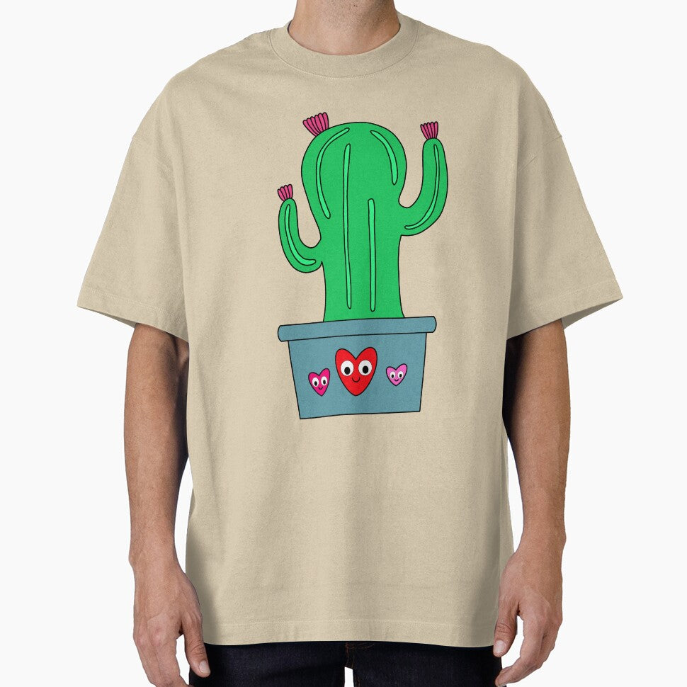 Cute Cactus Design #131: Cute Cactus In Pot With Hearts by DreamCactus