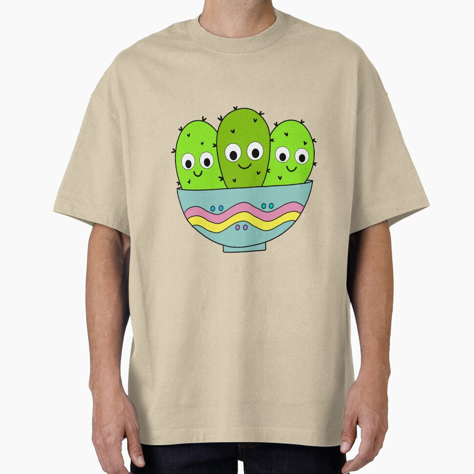 Cute Cactus Design #200: Cute Cacti Bunch In Pastel Bowl by DreamCactus