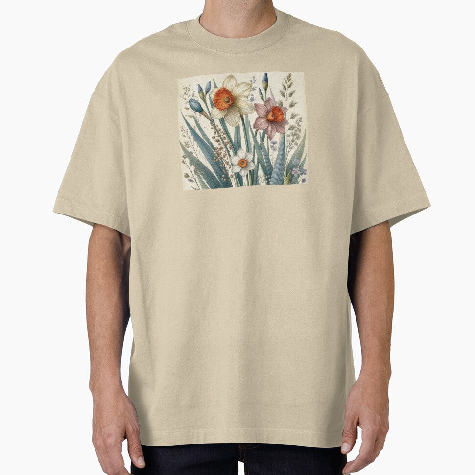Vintage Narcissus Botanical Illustration by Rutvain
