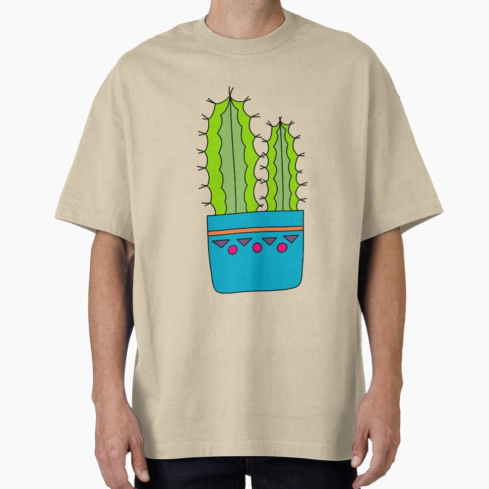Cute Cactus Design #114: Big And Small Cacti In A Nice Blue Pot by DreamCactus
