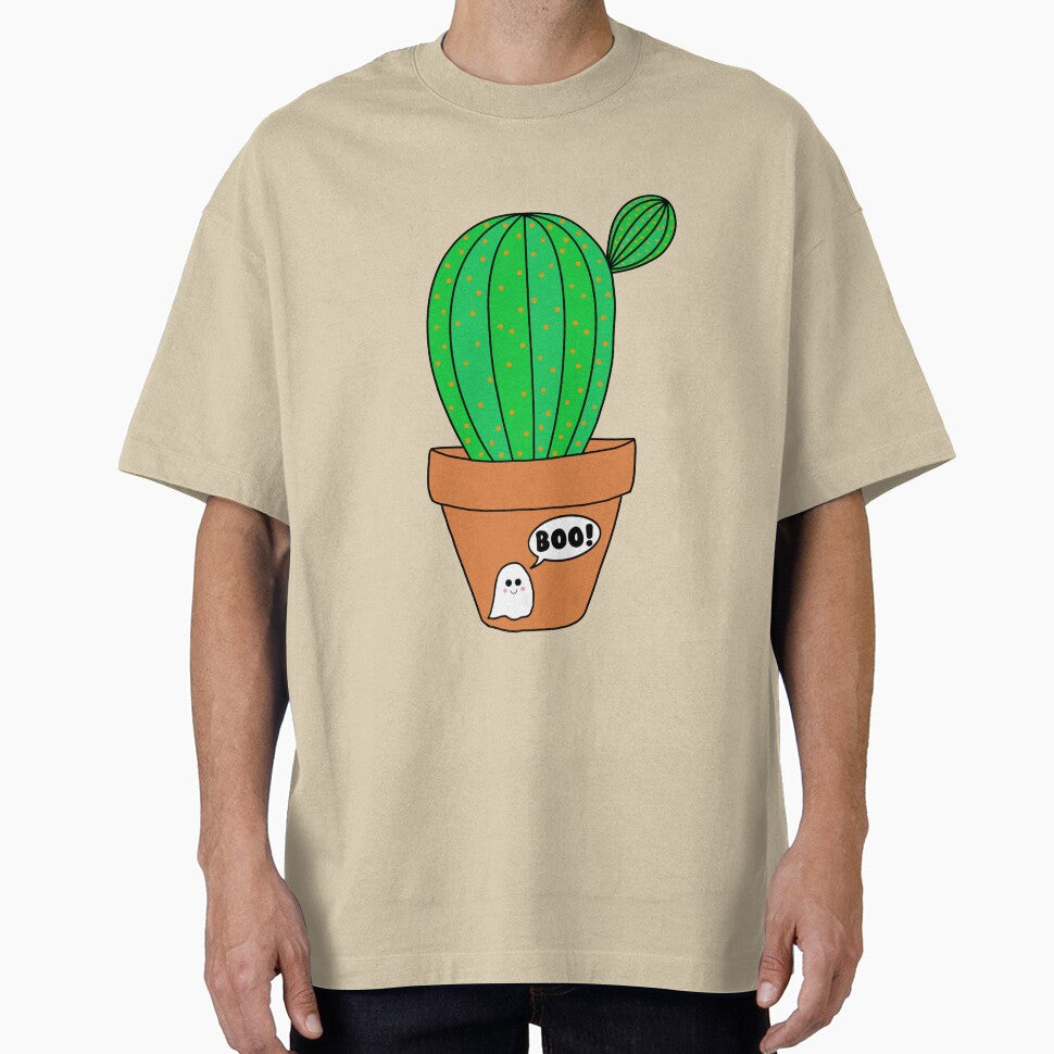 Cute Cactus Design #130: Cute Cactus In Halloween Ghost Terra-Cotta Pot by DreamCactus