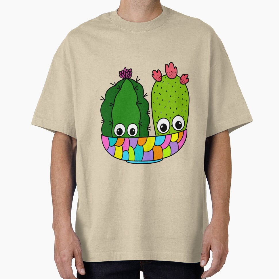 Cute Cactus Design #294: Pretty Cacti Arrangement In Colorful Bowl by DreamCactus