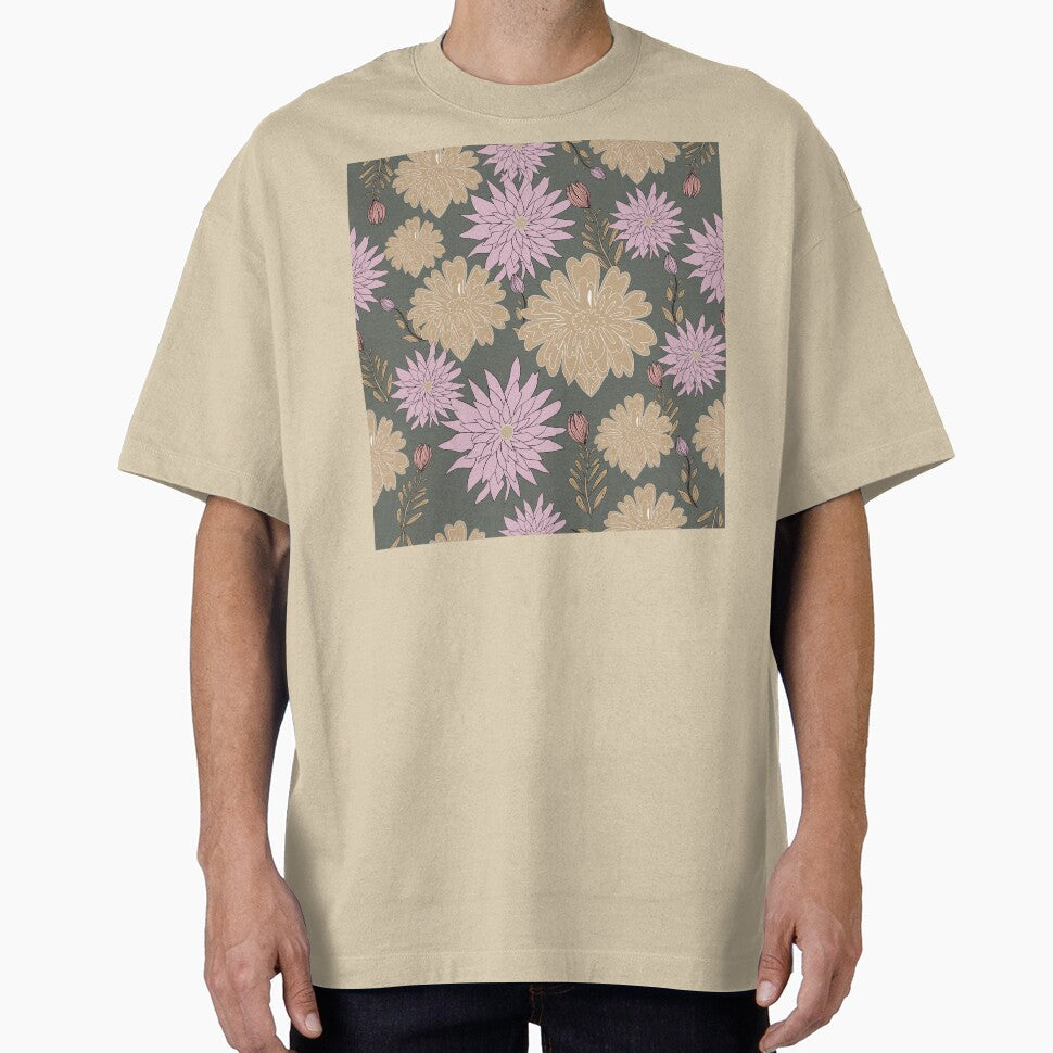 Seamless vintage pastel floral pattern featuring soft by Line-Aura