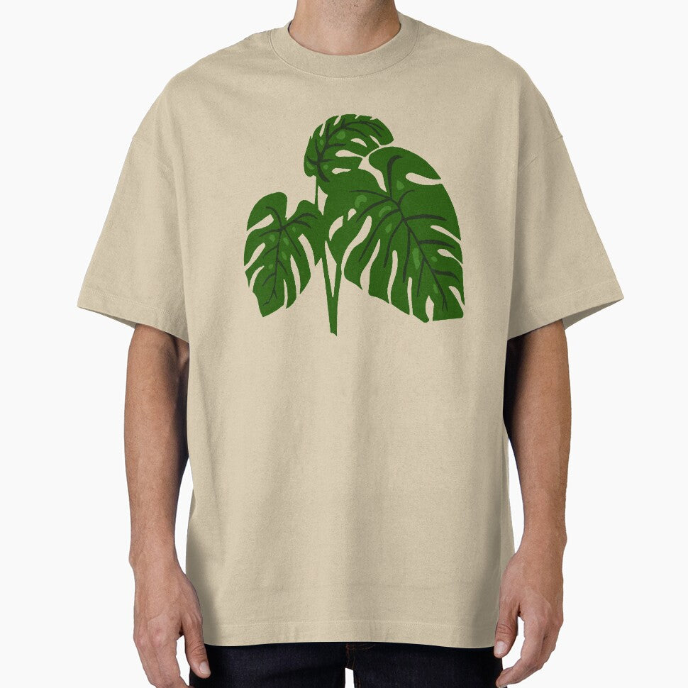 Green Monstera Swiss Cheese Plant Cut Out Style by taiche