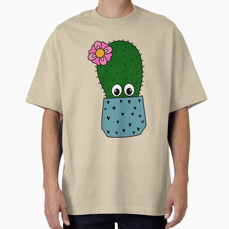 Cute Cactus Design #321: Cactus With A Pretty Flower by DreamCactus