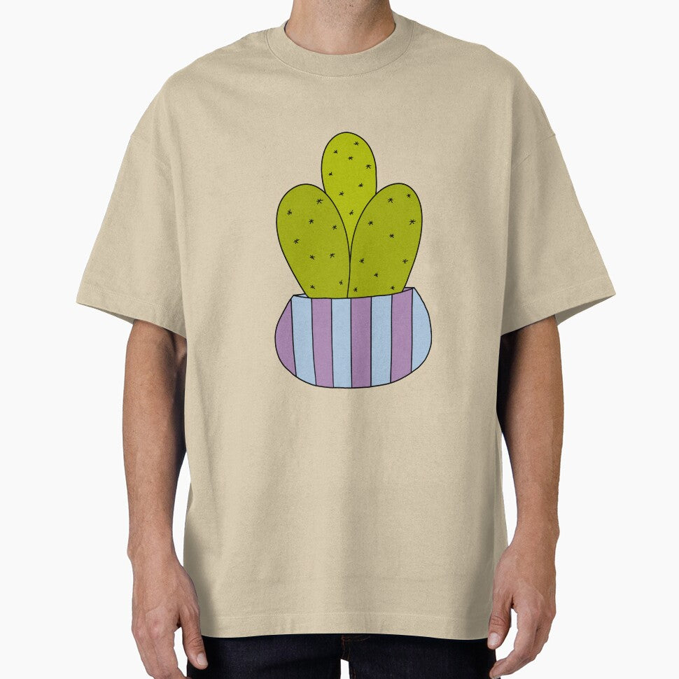 Cute Cactus Design #175: Cacti In A Striped Pot by DreamCactus