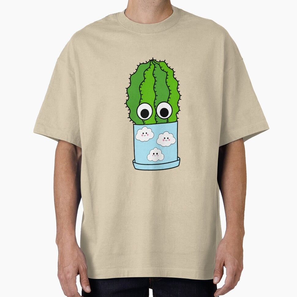 Cute Cactus Design #225: Chunky Cactus In Cute Cloudy Pot by DreamCactus